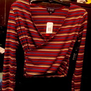Poof surplice long sleeve jr top. New with tag.